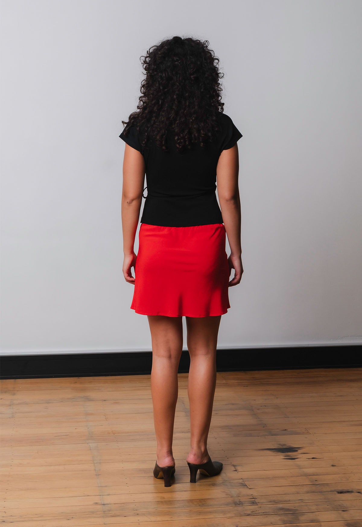 Bias Mini Skirt Pomodoro