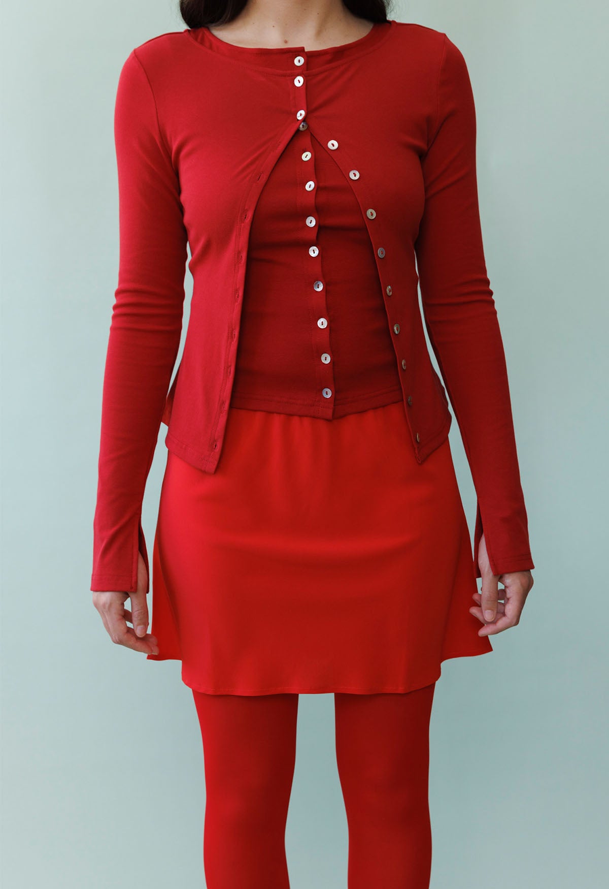 Bias Mini Skirt Pomodoro