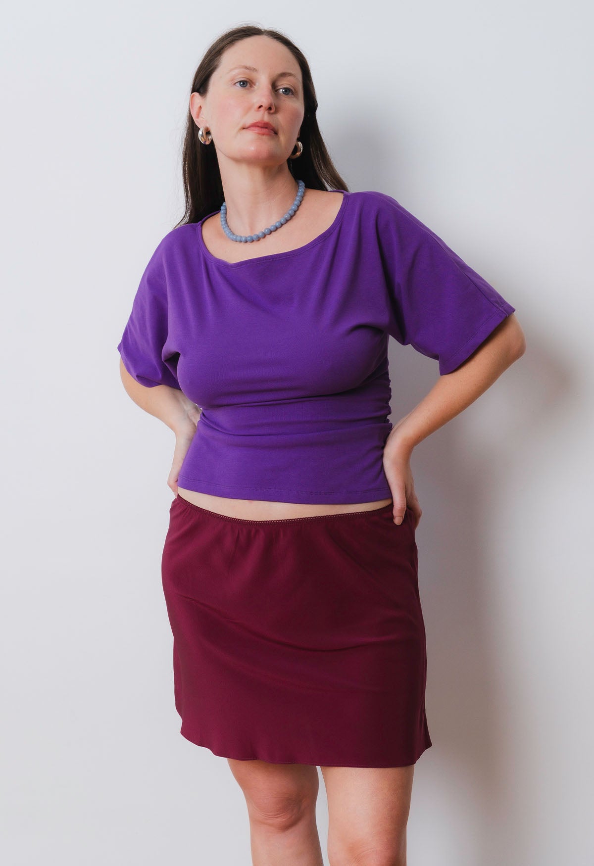 Bias Mini Skirt Vino