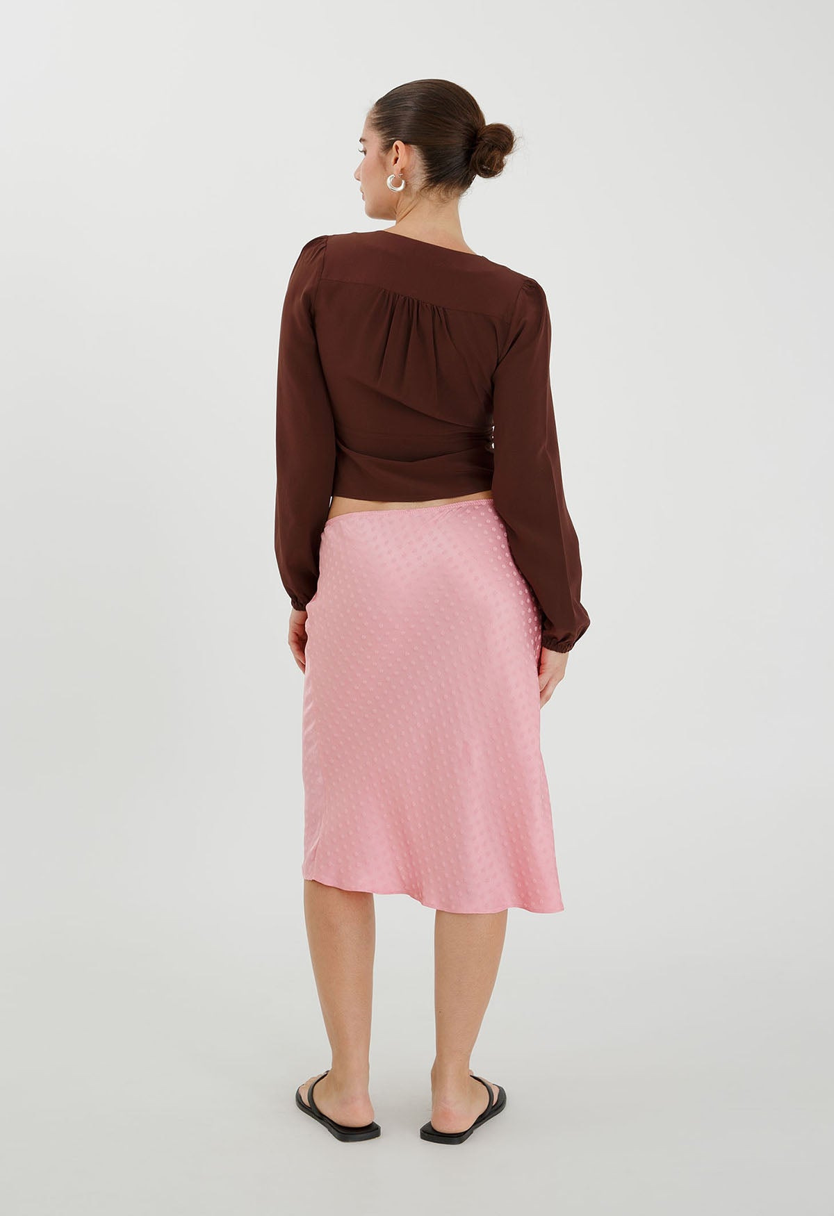 Button-Through Long Sleeve Blouse Ciocco