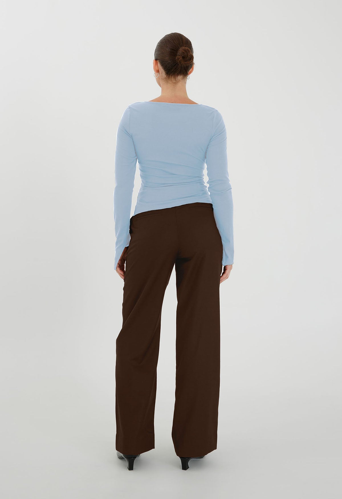 Button-Through Long Sleeve Top Cielo