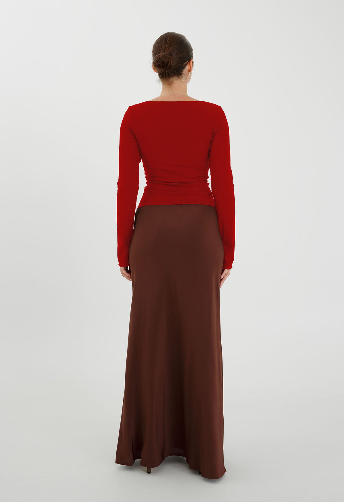 Button-Through Long Sleeve Top Rossa