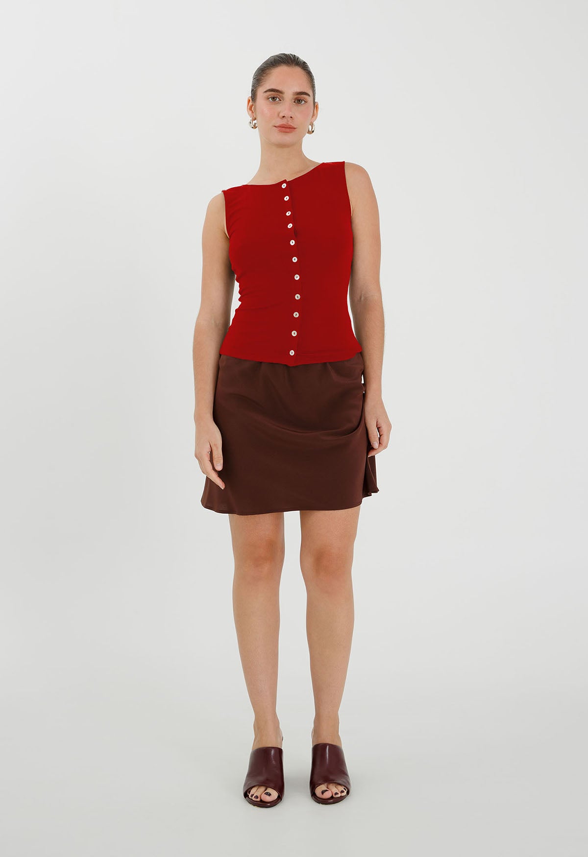 Button-Through Tank Rossa