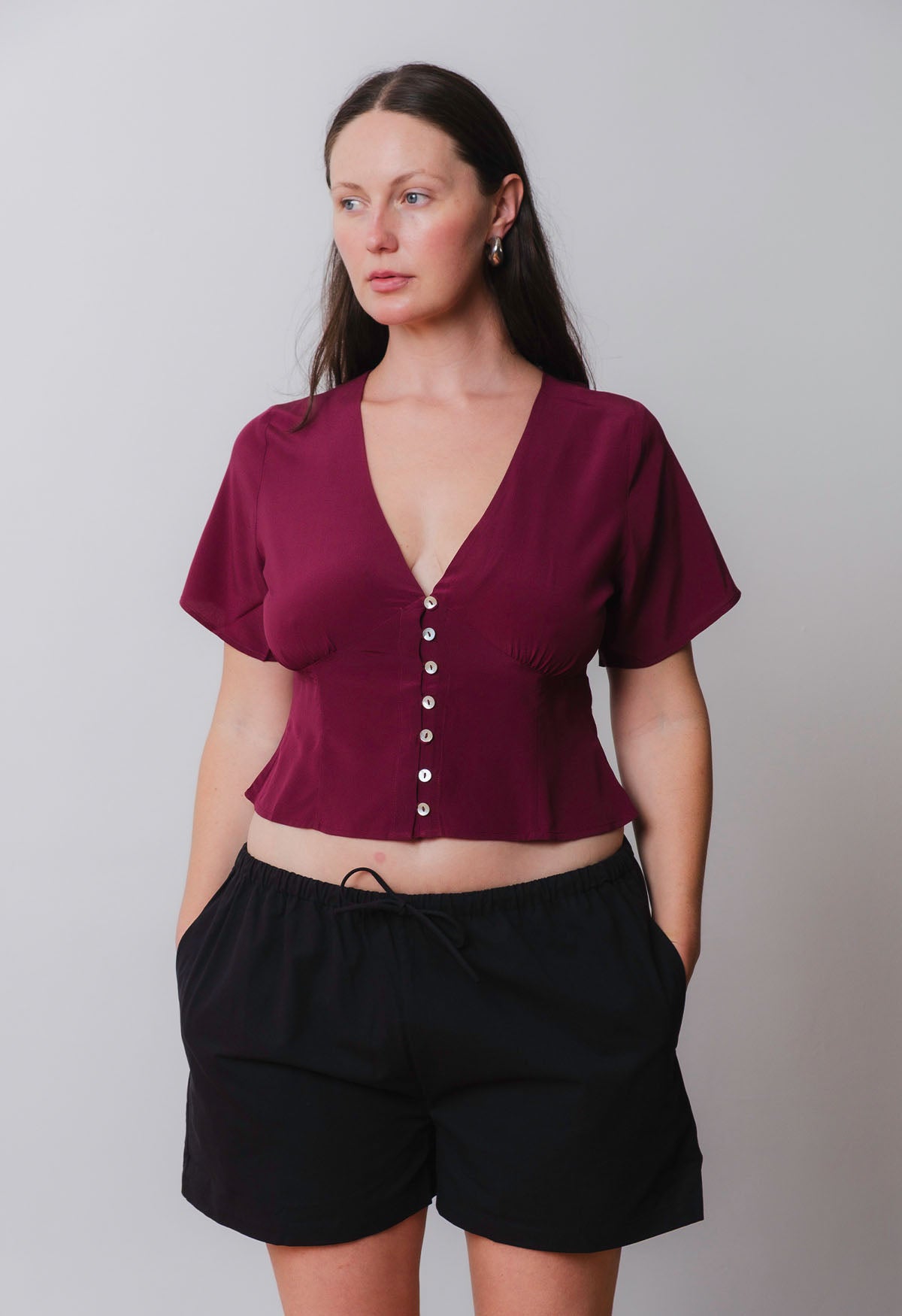 Cap-Sleeve Top Vino