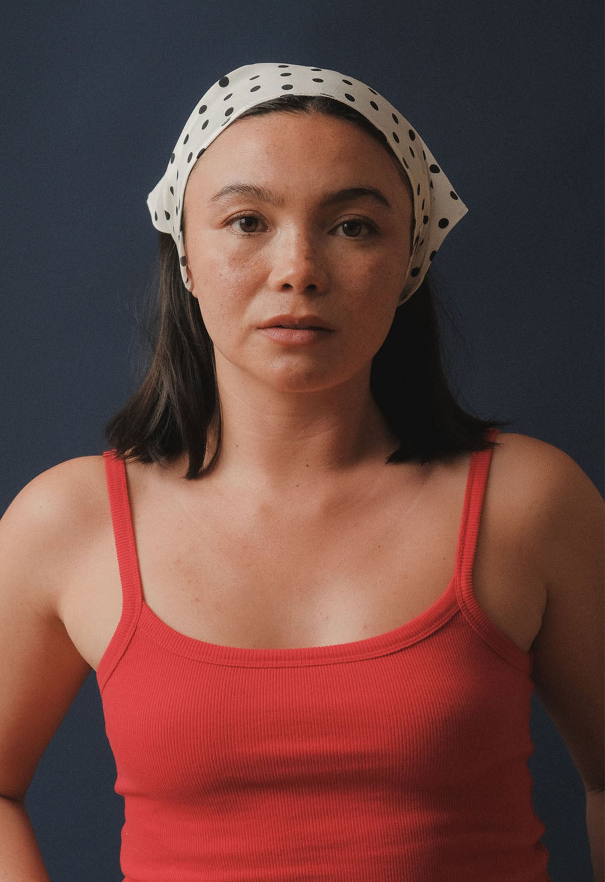 Headscarf Pois Bianca