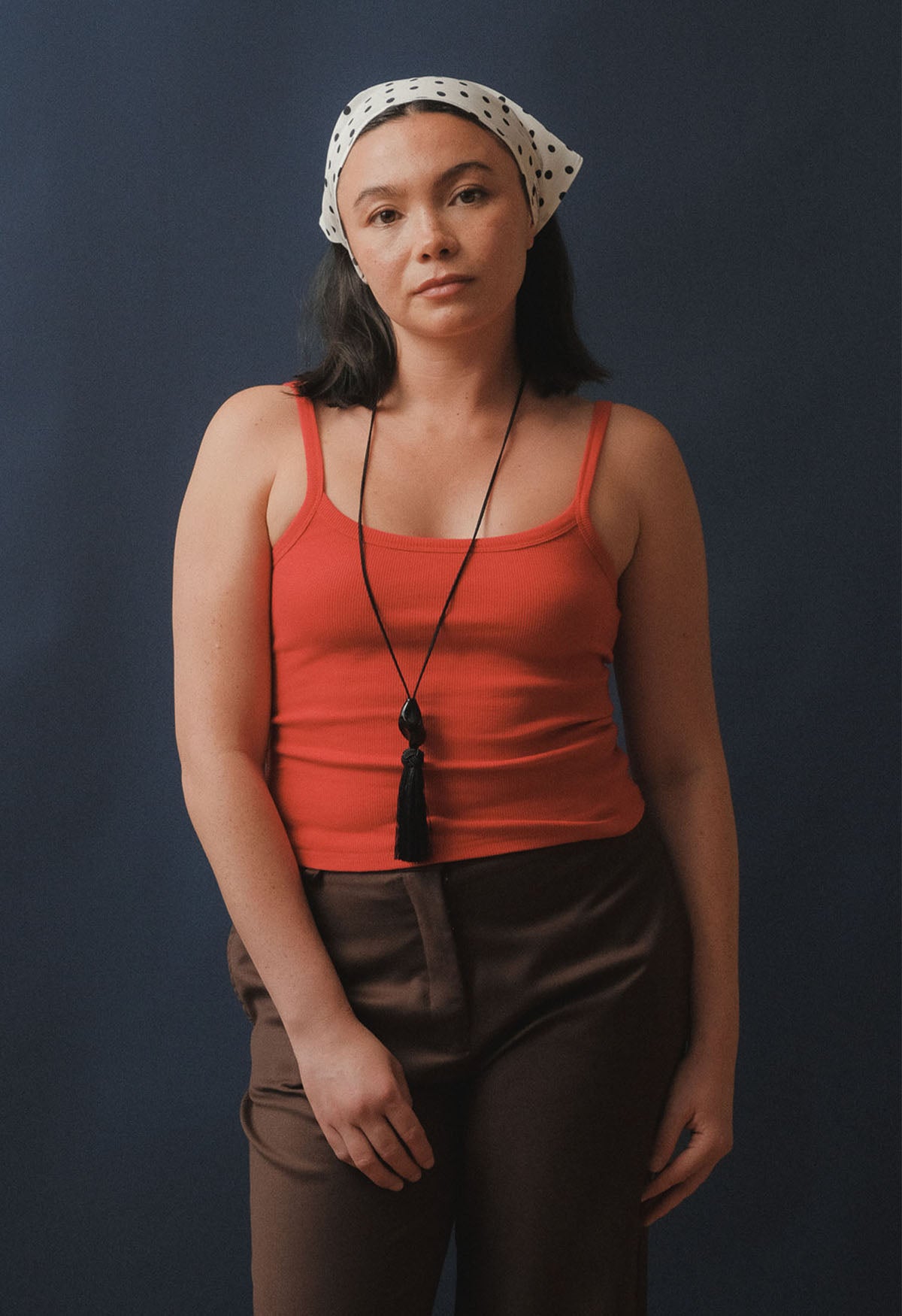 Headscarf Pois Bianca