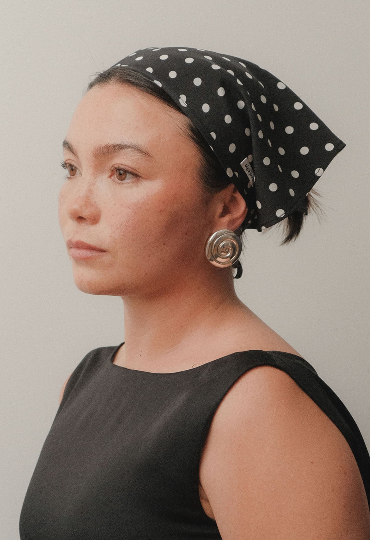 Headscarf Pois Nera