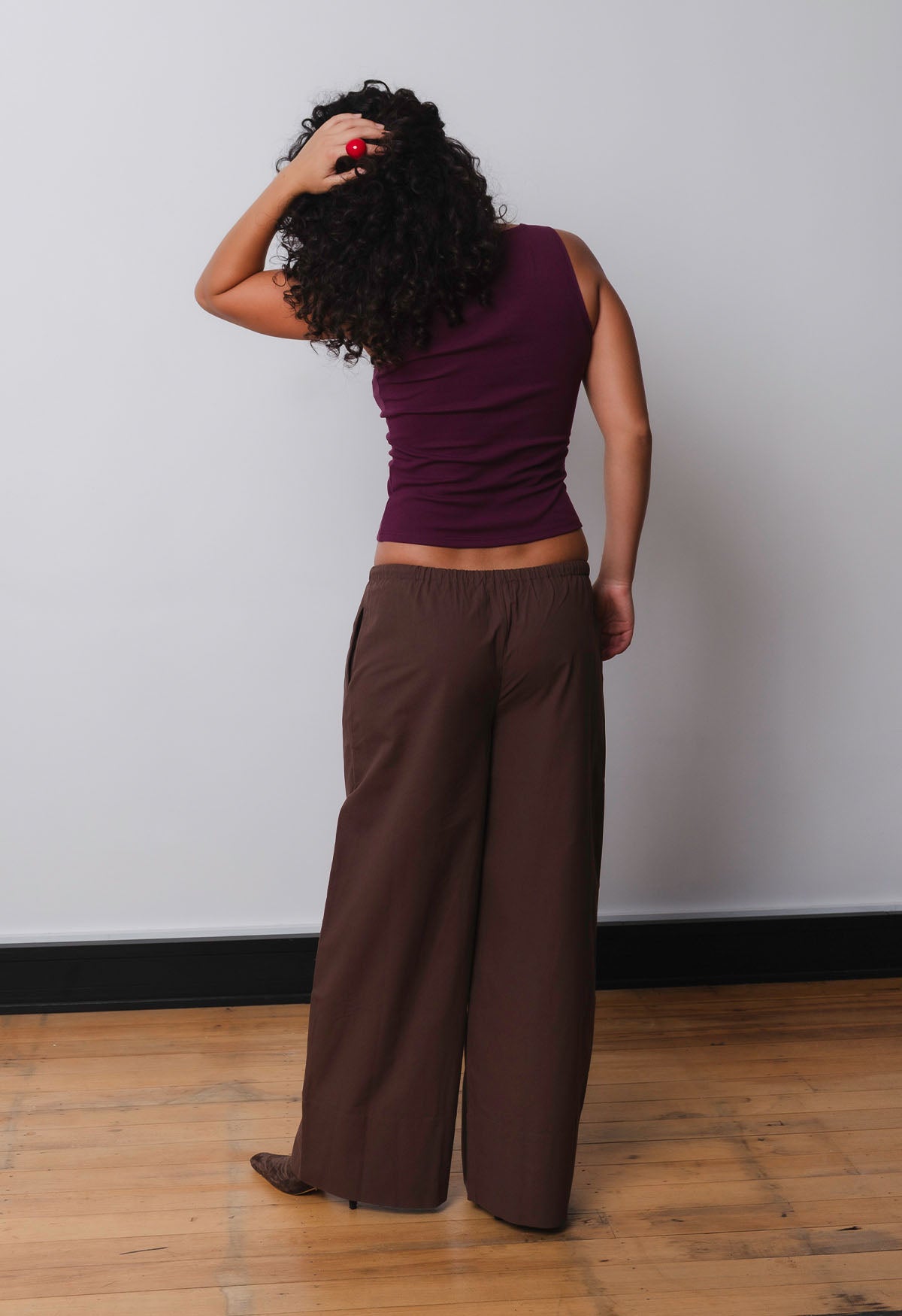 Mid-Rise Drawcord Pant Ciocco
