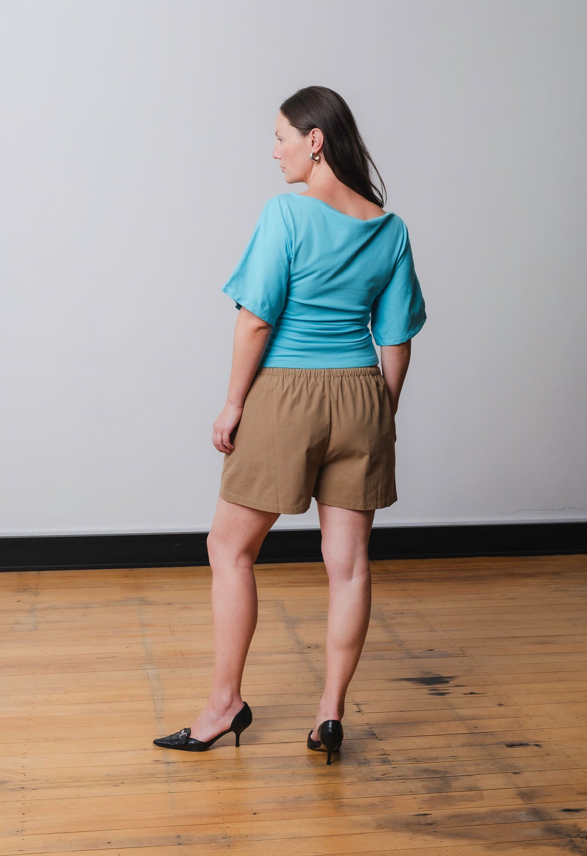 Mid-Rise Drawcord Short Tortora
