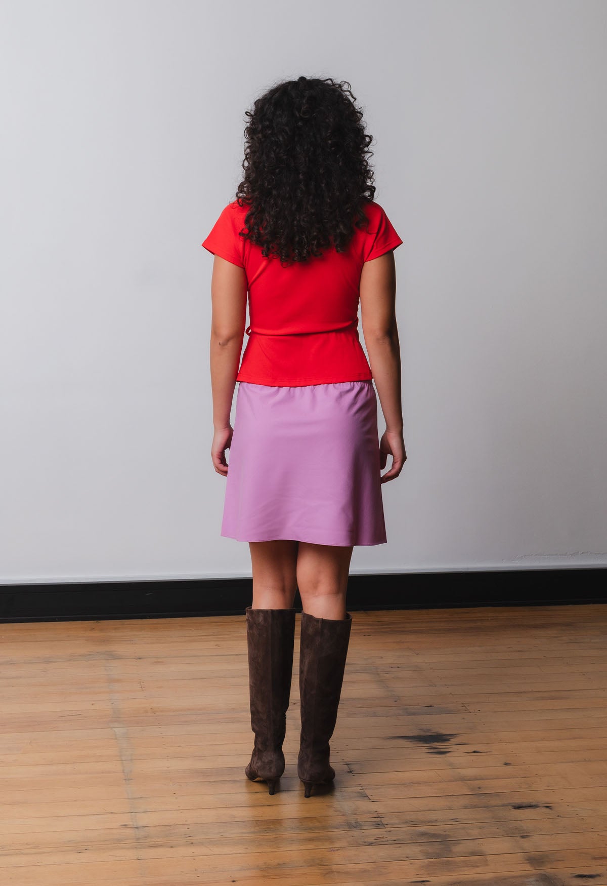 Mini Slip Skirt Lavanda Tencel