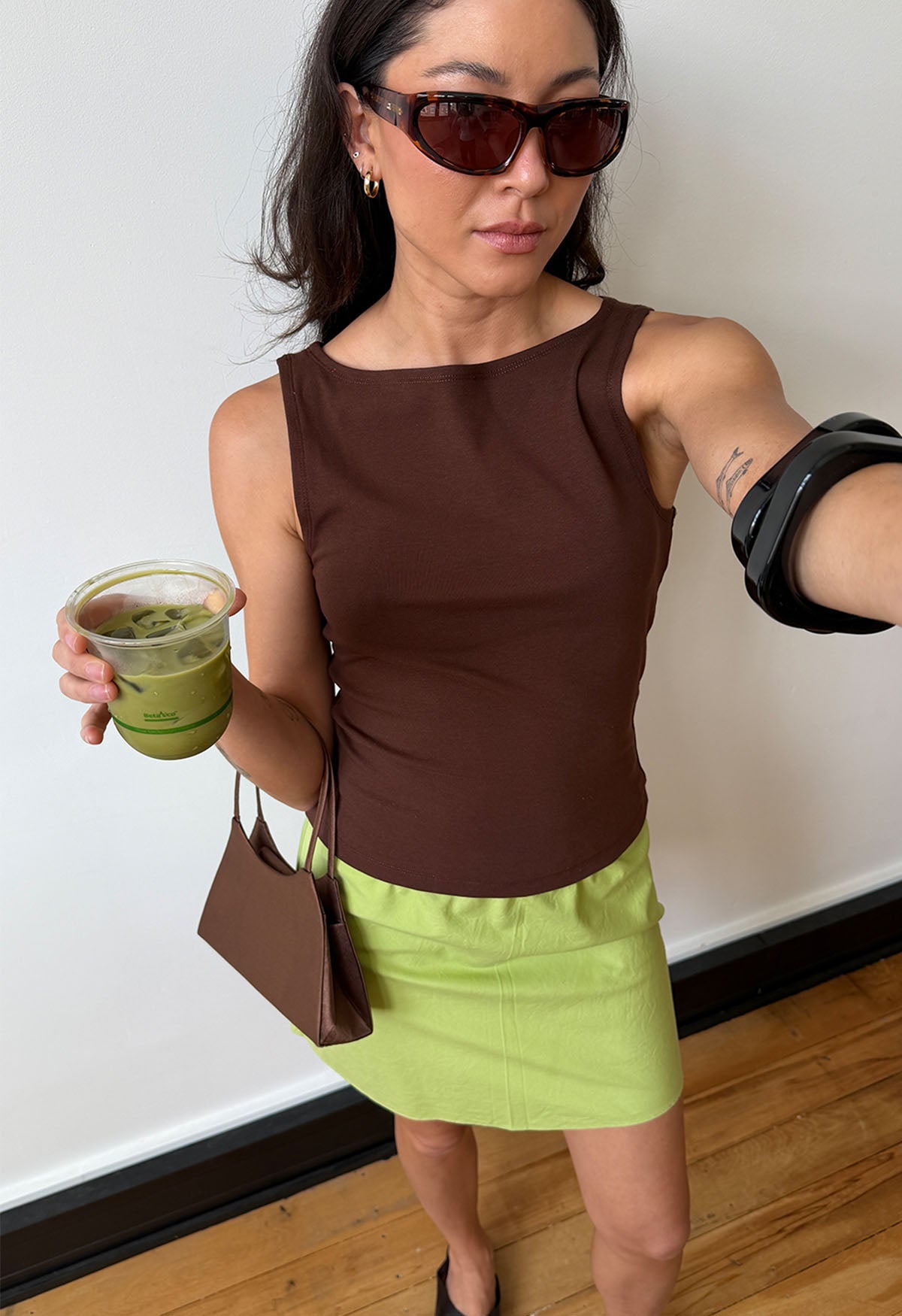 Mini Slip Skirt Pistacchio Tencel