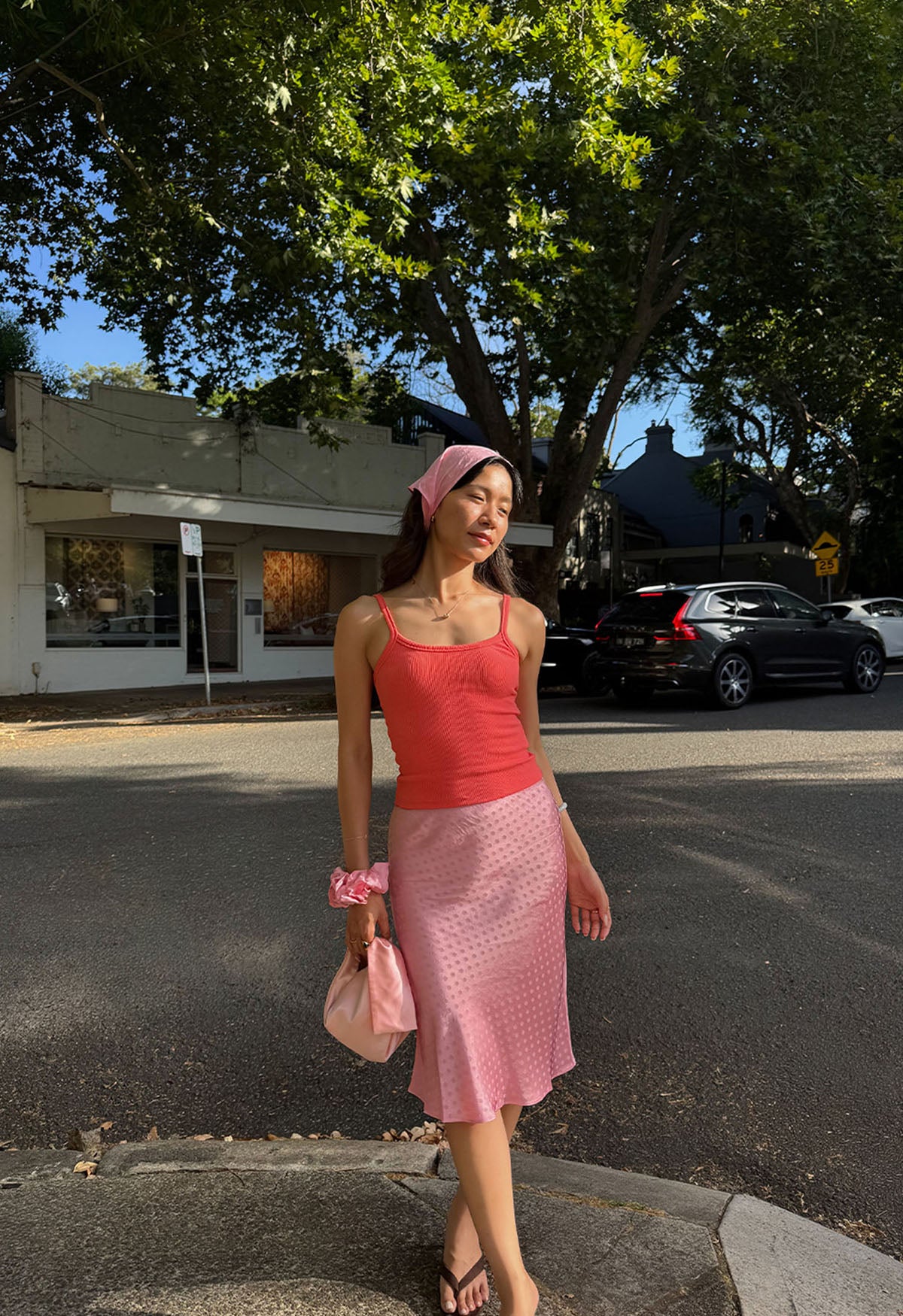 Ribbed Singlet Corallo