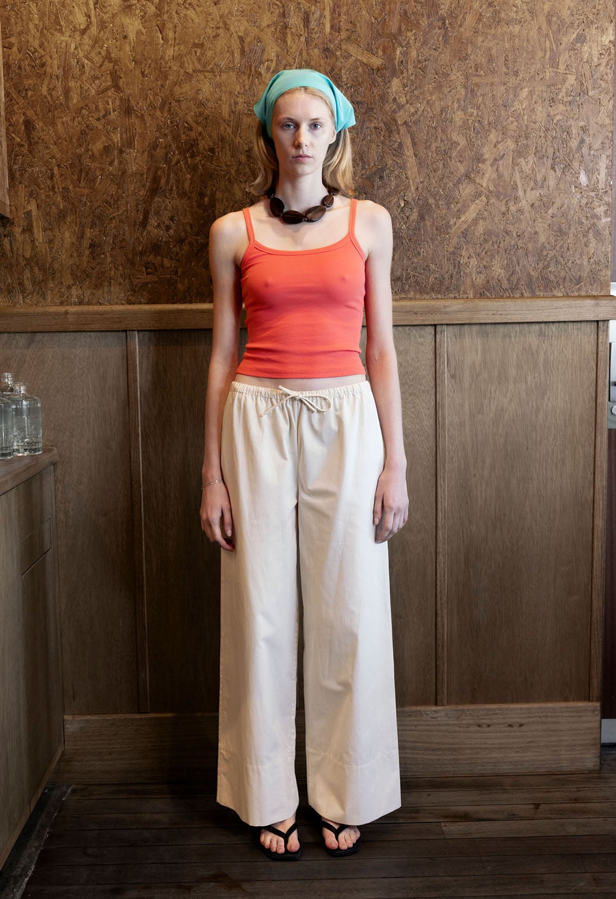 Ribbed Singlet Corallo