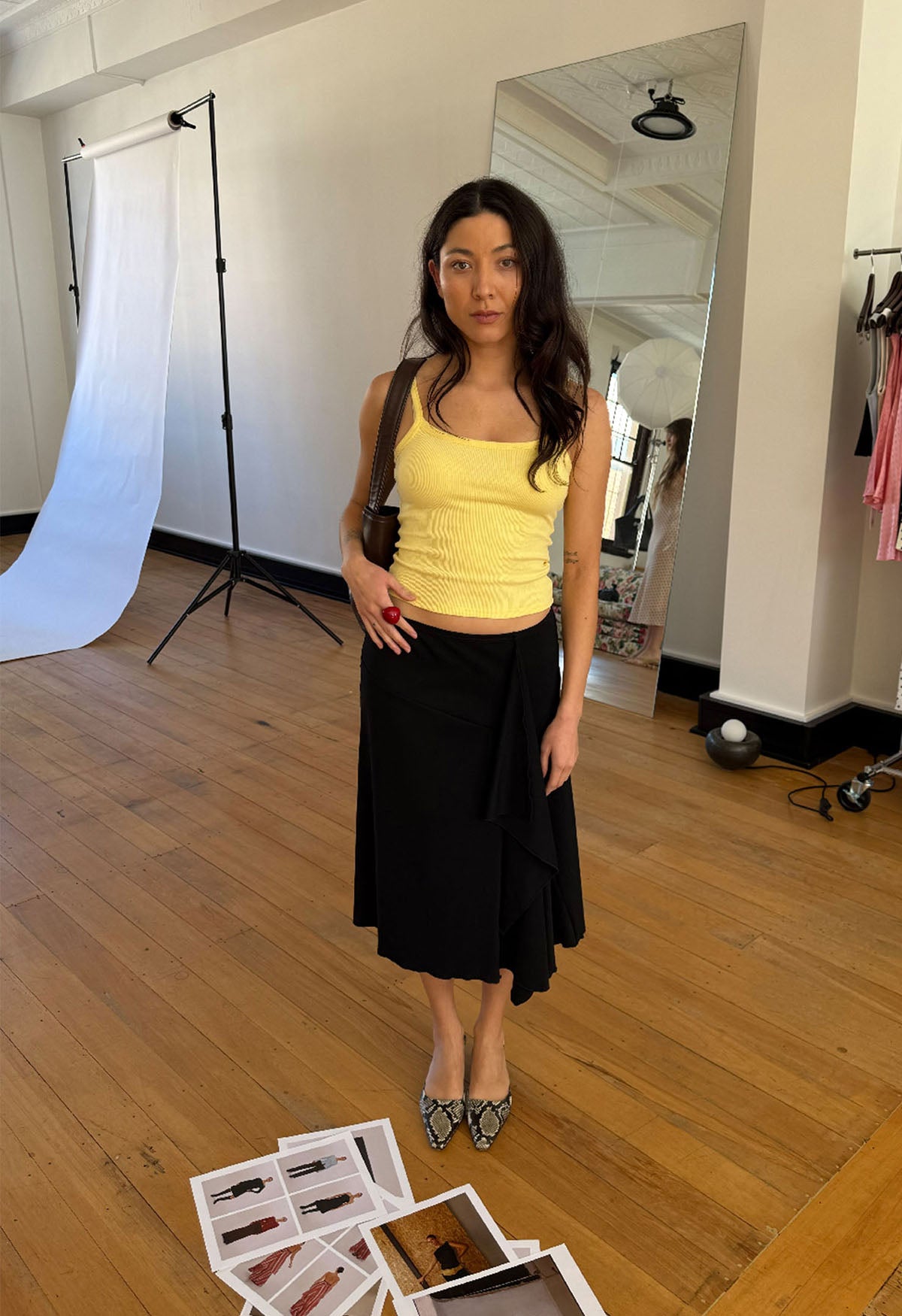 Kaori is wearing a size 8
