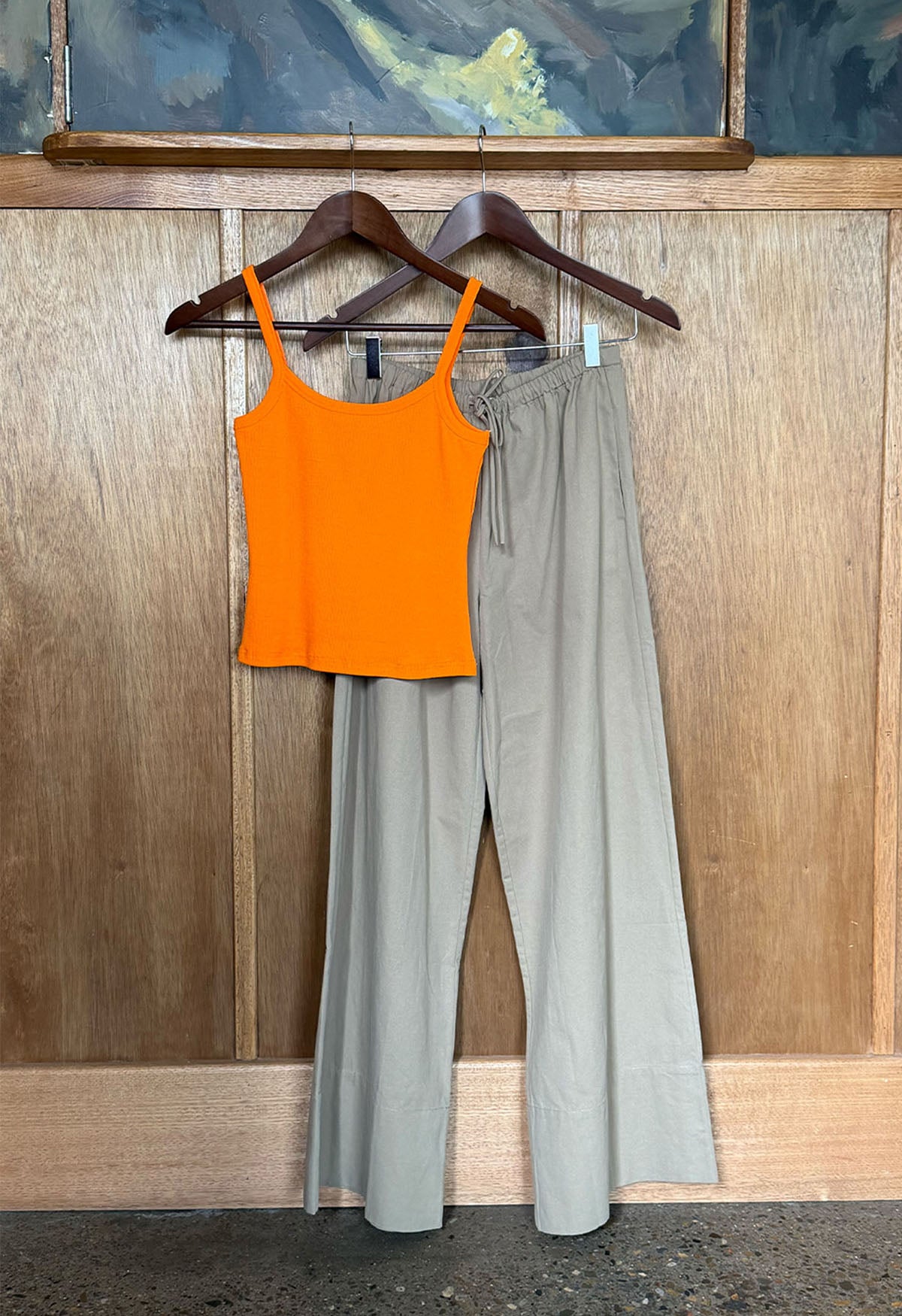 Ribbed Singlet Mandarino