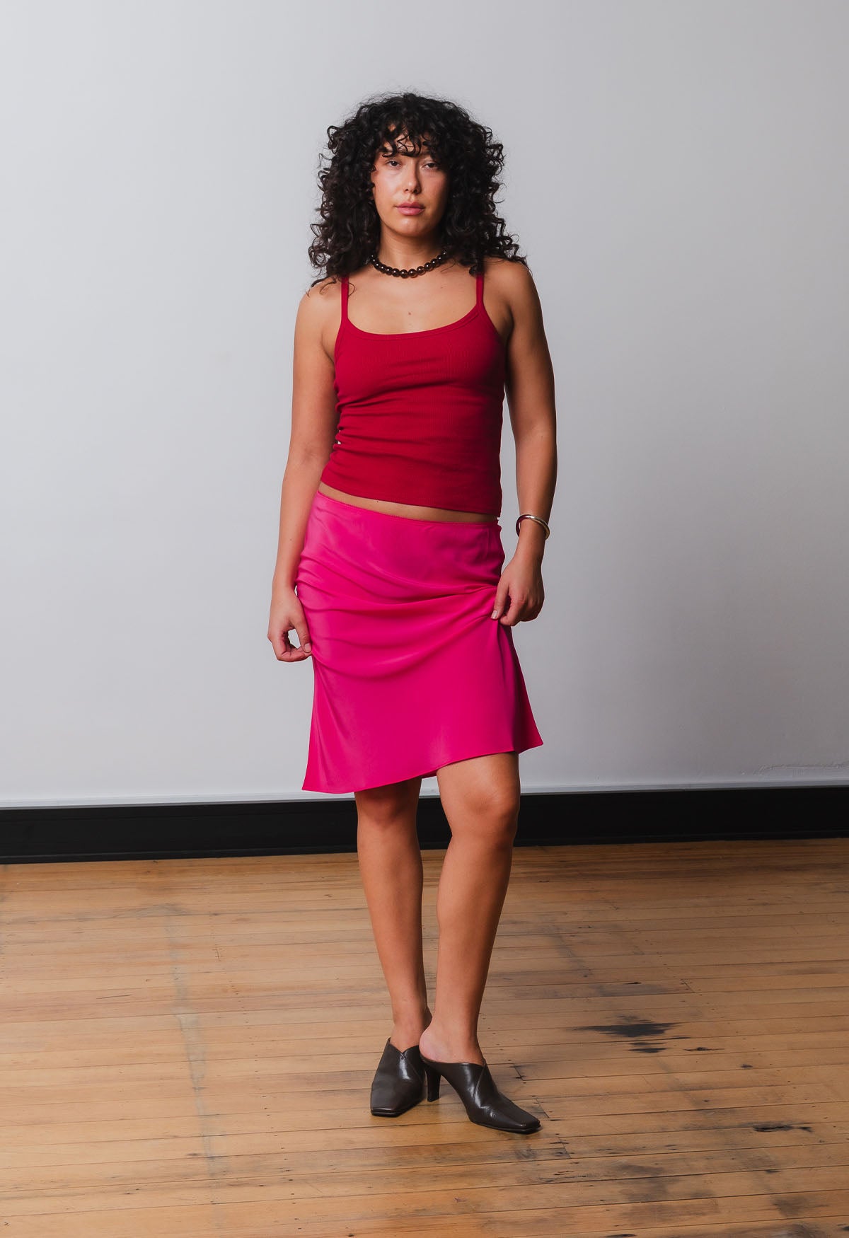 Ribbed Singlet Vino Rosso