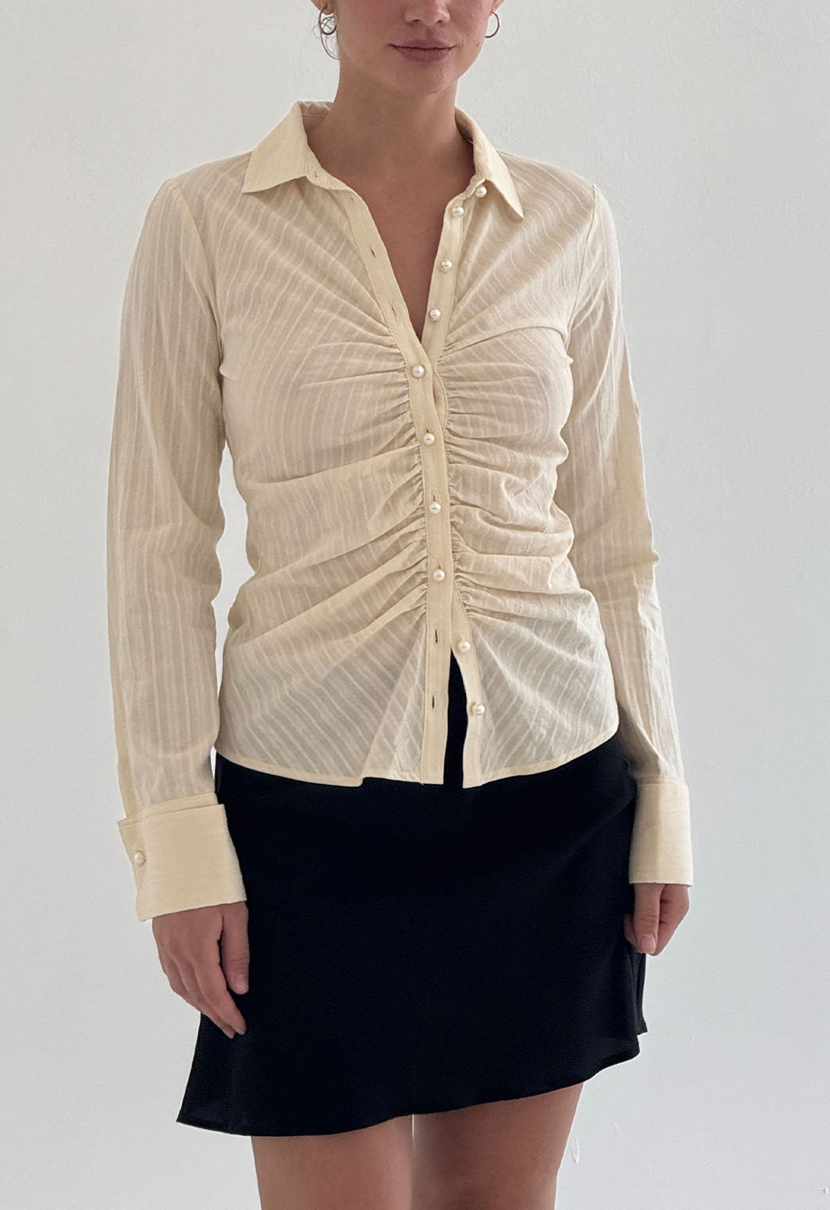 Ruched Front Shirt Burro
