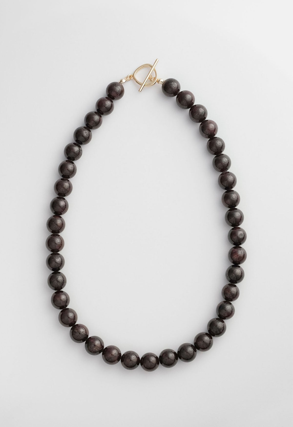 Sun Ray Necklace Garnet Gold 10mm