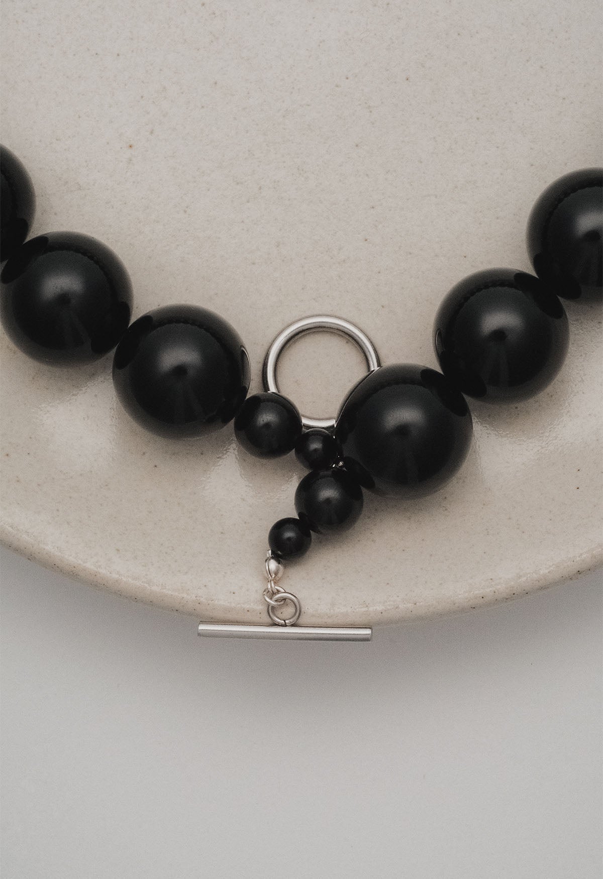 Sun Ray Necklace Onyx 20mm