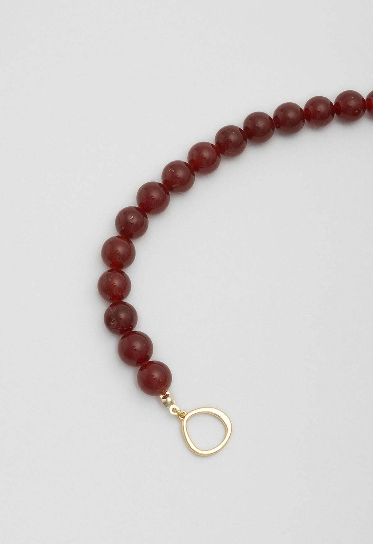 Sun Ray Necklace Red Jade 10mm