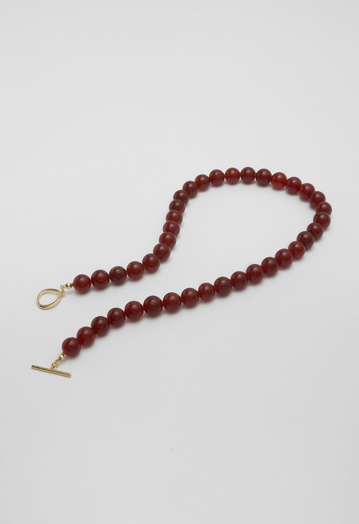 Sun Ray Necklace Red Jade 10mm