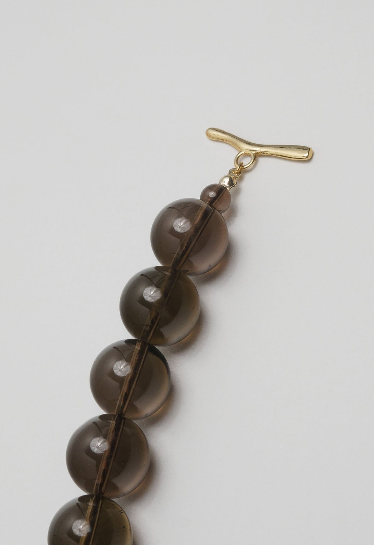 Sun Ray Necklace Smoky Quartz 16mm