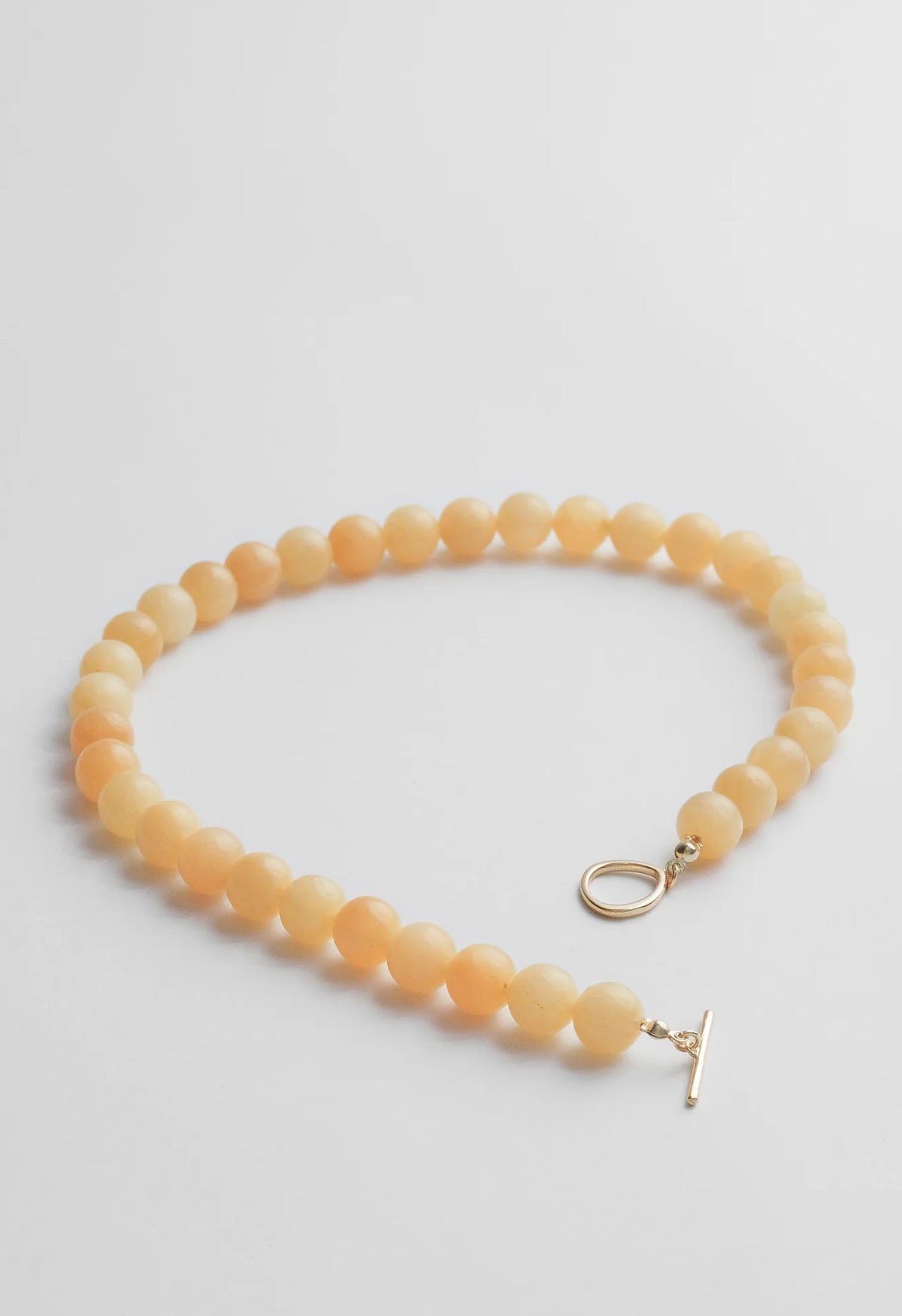 Sun Ray Necklace Yellow Jade Gold 10mm