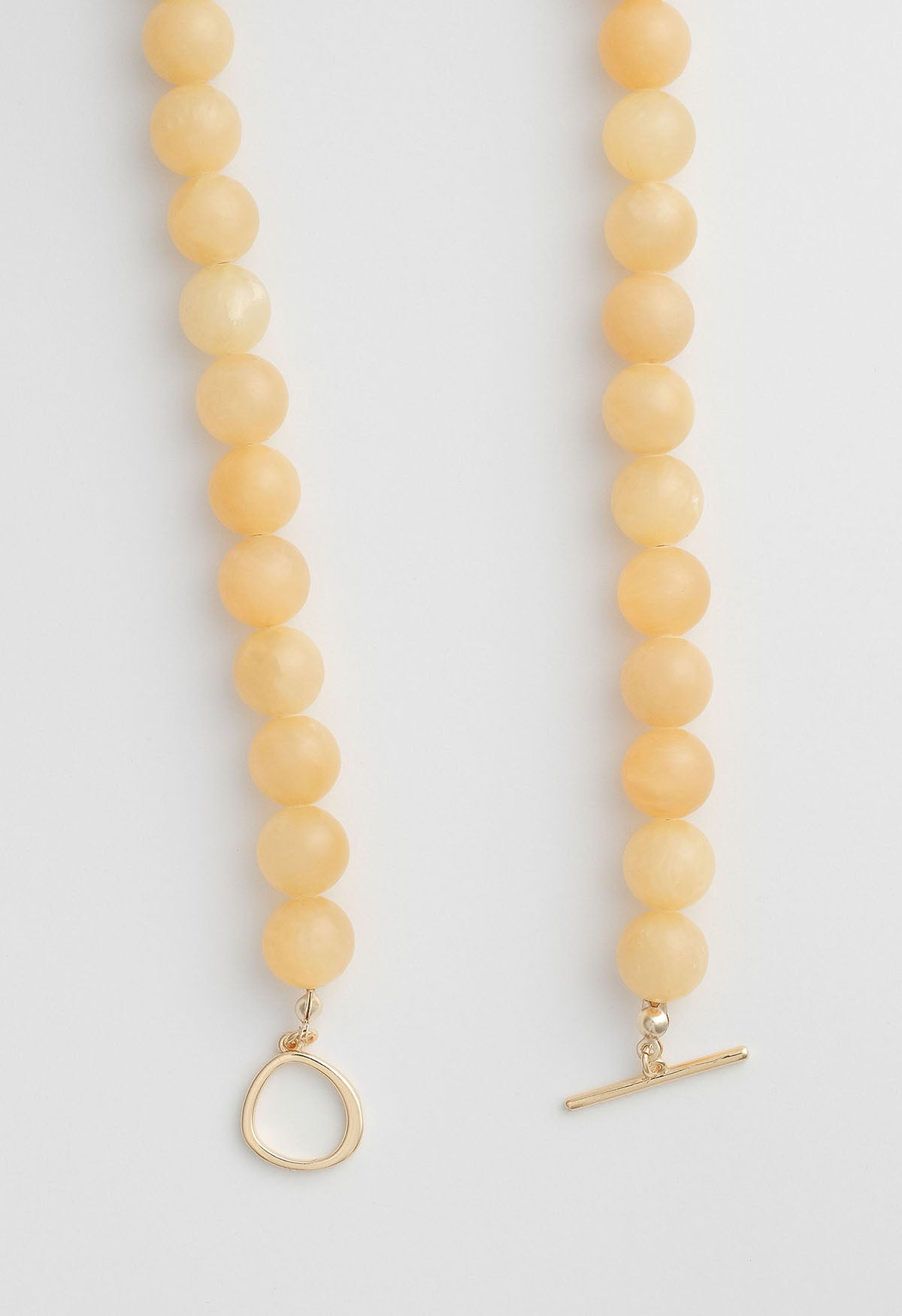 Sun Ray Necklace Yellow Jade Gold 10mm