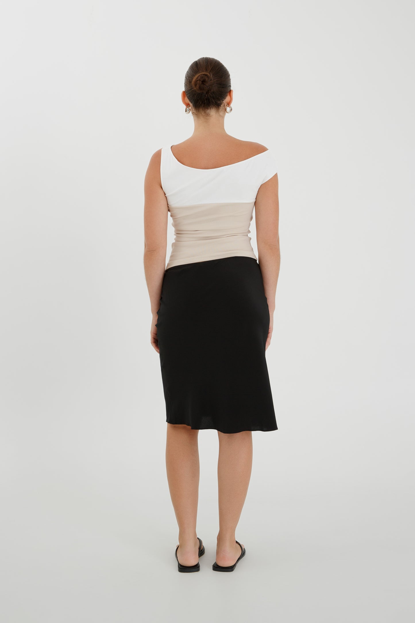 Bias Knee Skirt Nera Silk