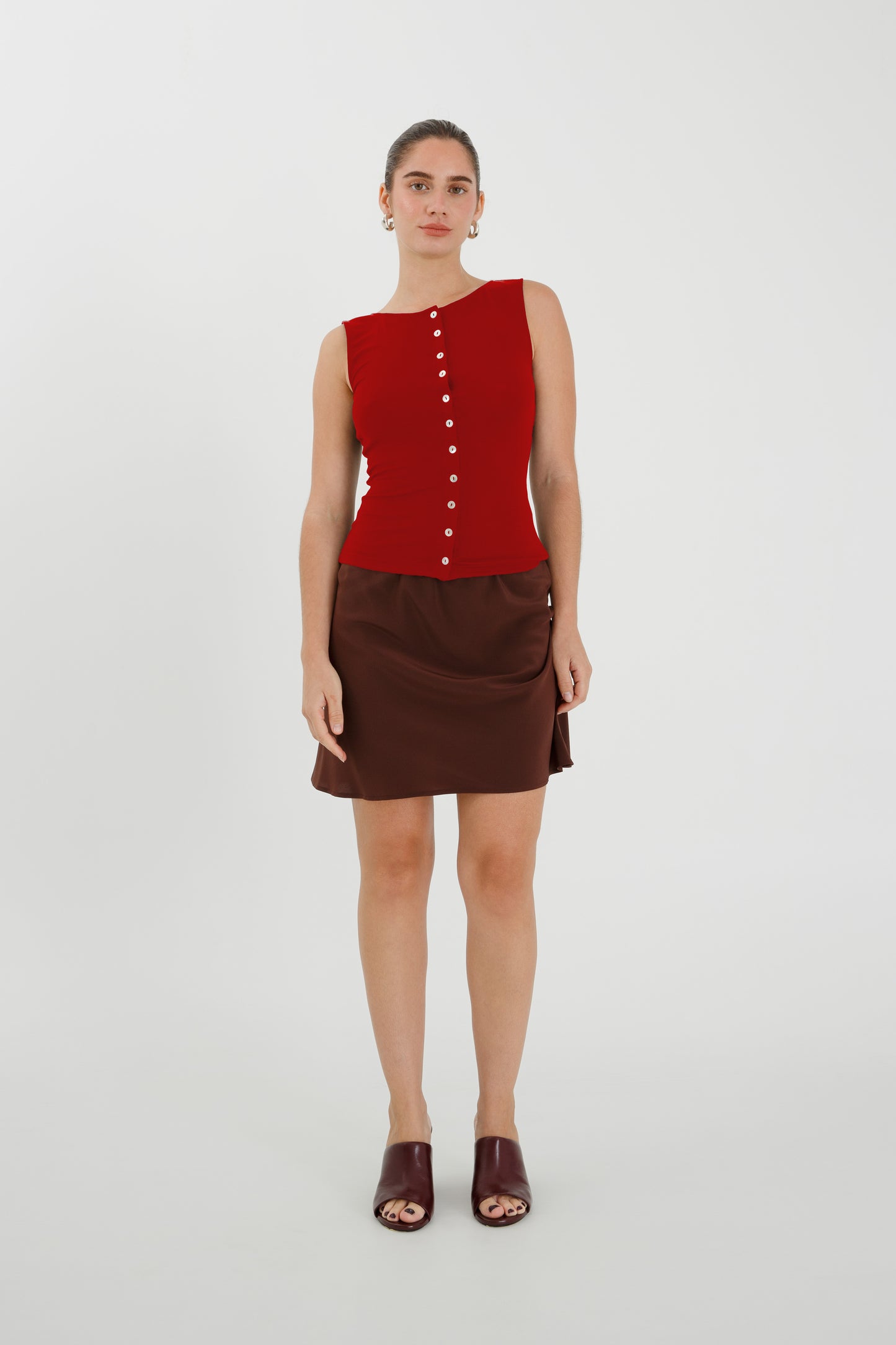 Button-Through Tank Rossa