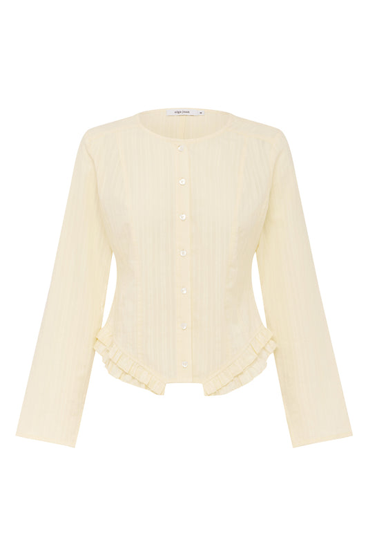 Ruffle-Hem Blouse Burro
