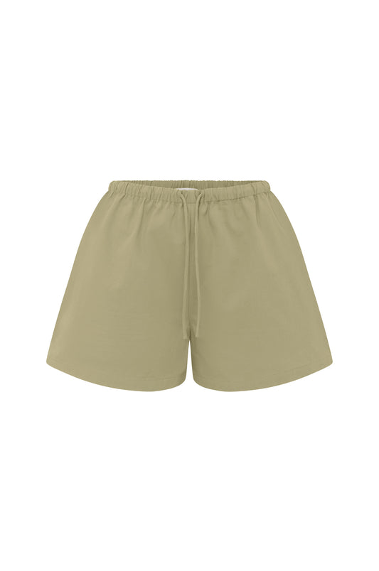 Mid-Rise Drawcord Short Tortora