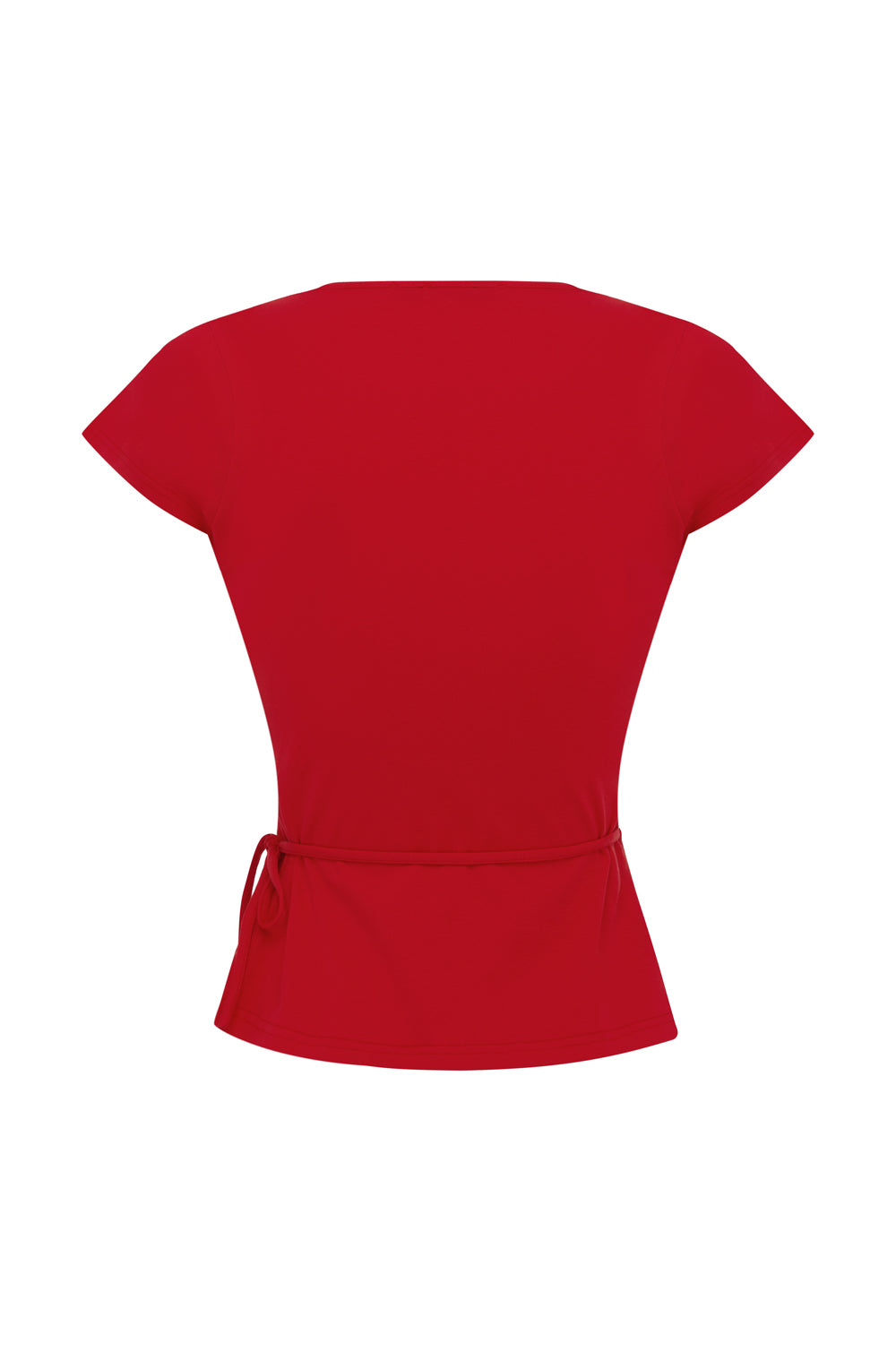 Cap-Sleeve Wrap Top Pomodoro