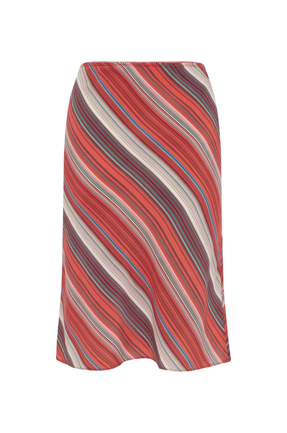 Bias Knee Skirt Corallo