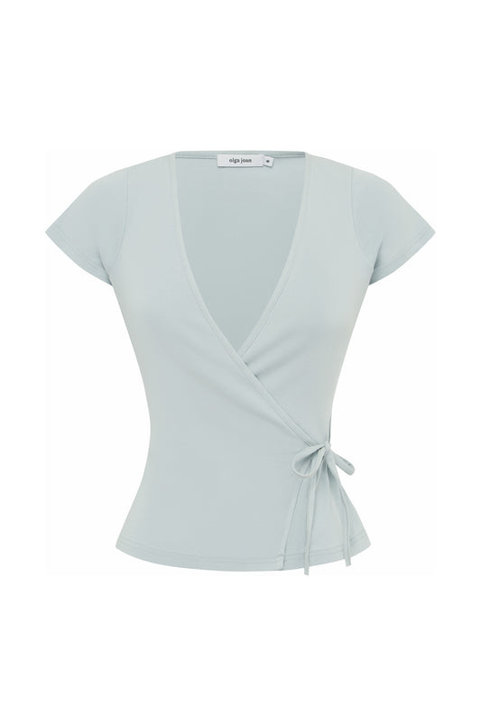 Cap-Sleeve Wrap Top Perla