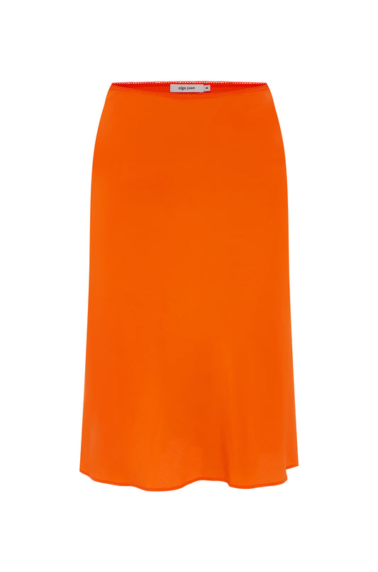 Bias Knee Skirt Arancia