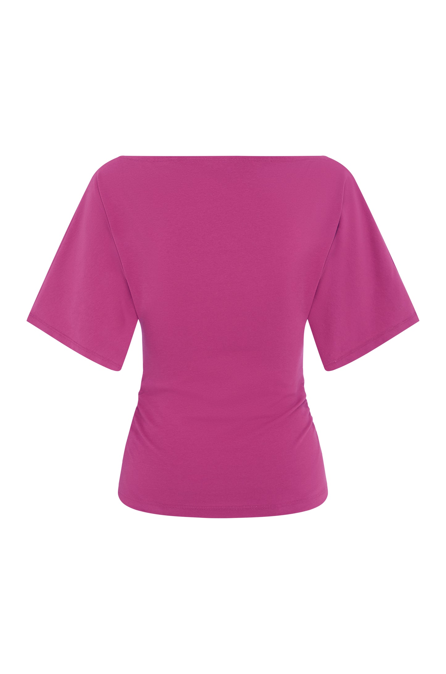 Bardot Ruched Top Magenta
