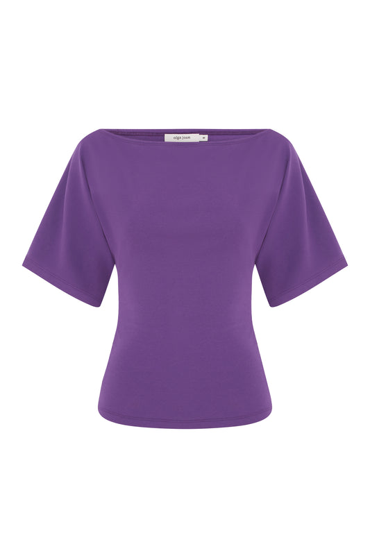 Bardot Ruched Top Viola