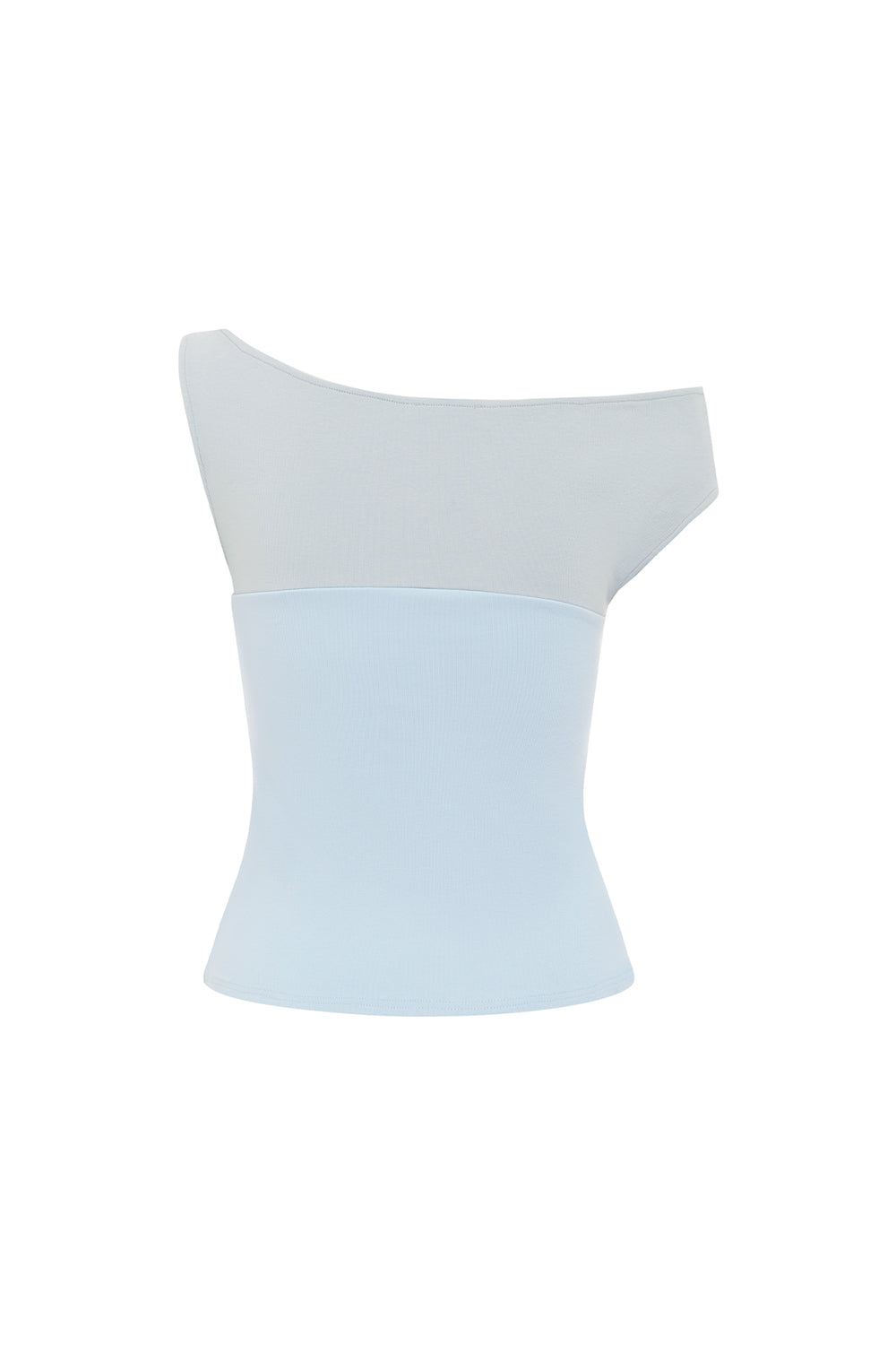 Asym Bardot Top Cielo