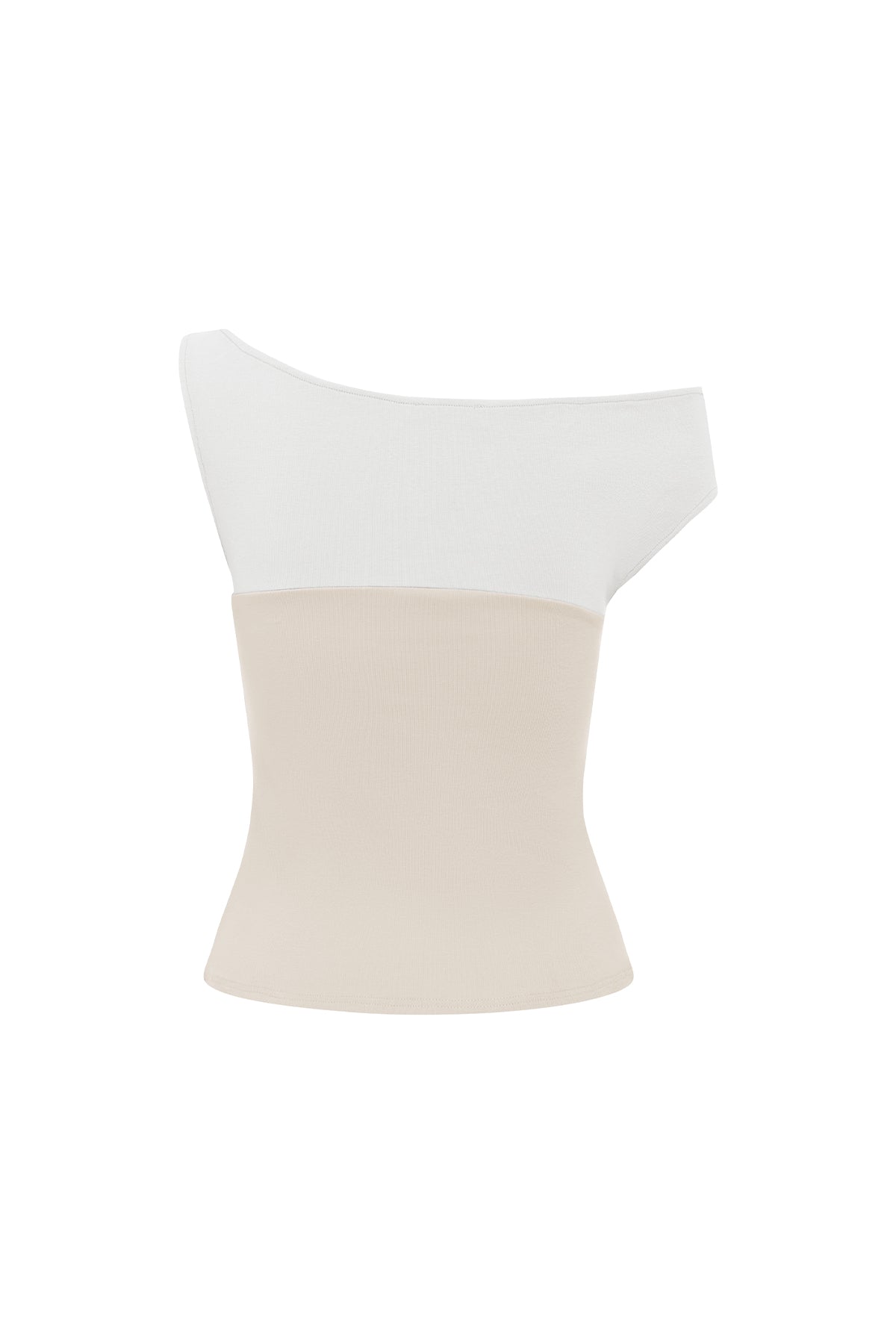 Asym Bardot Top Latte