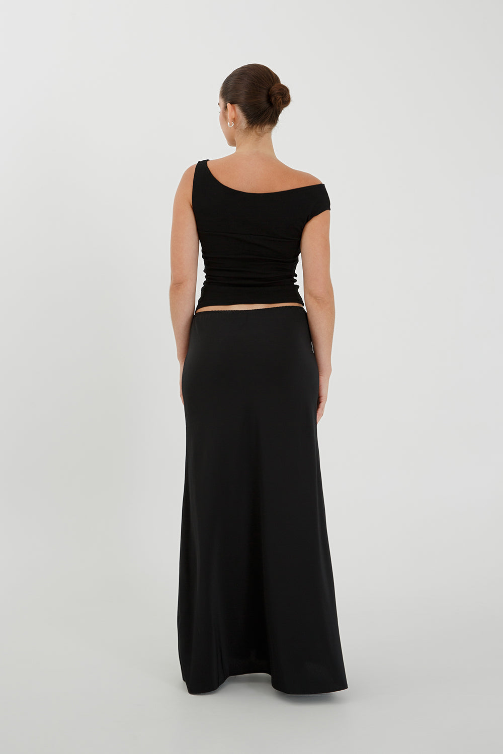Asym Bardot Top Nera