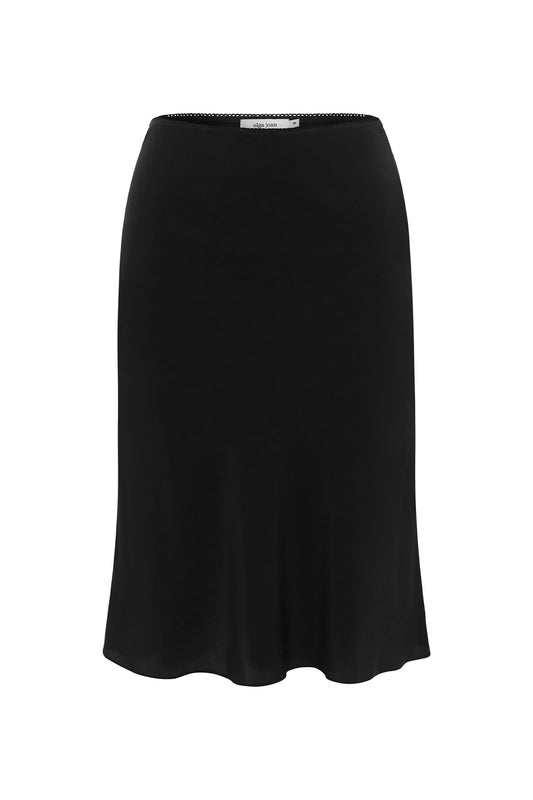 Bias Knee Skirt Nera Silk