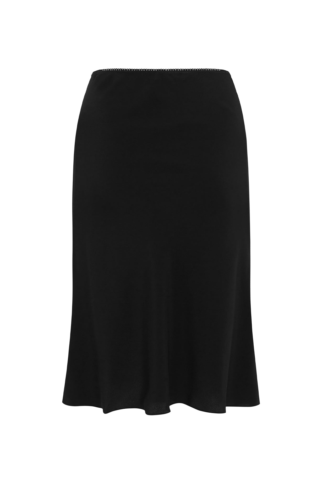 Bias Knee Skirt Nera Silk