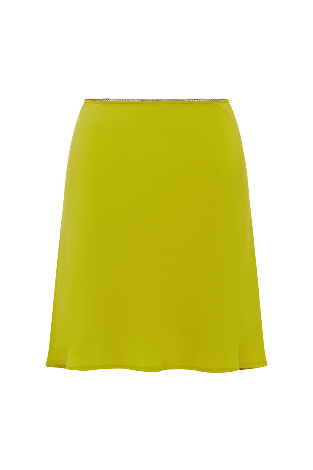 Bias Mini Skirt Chartreuse