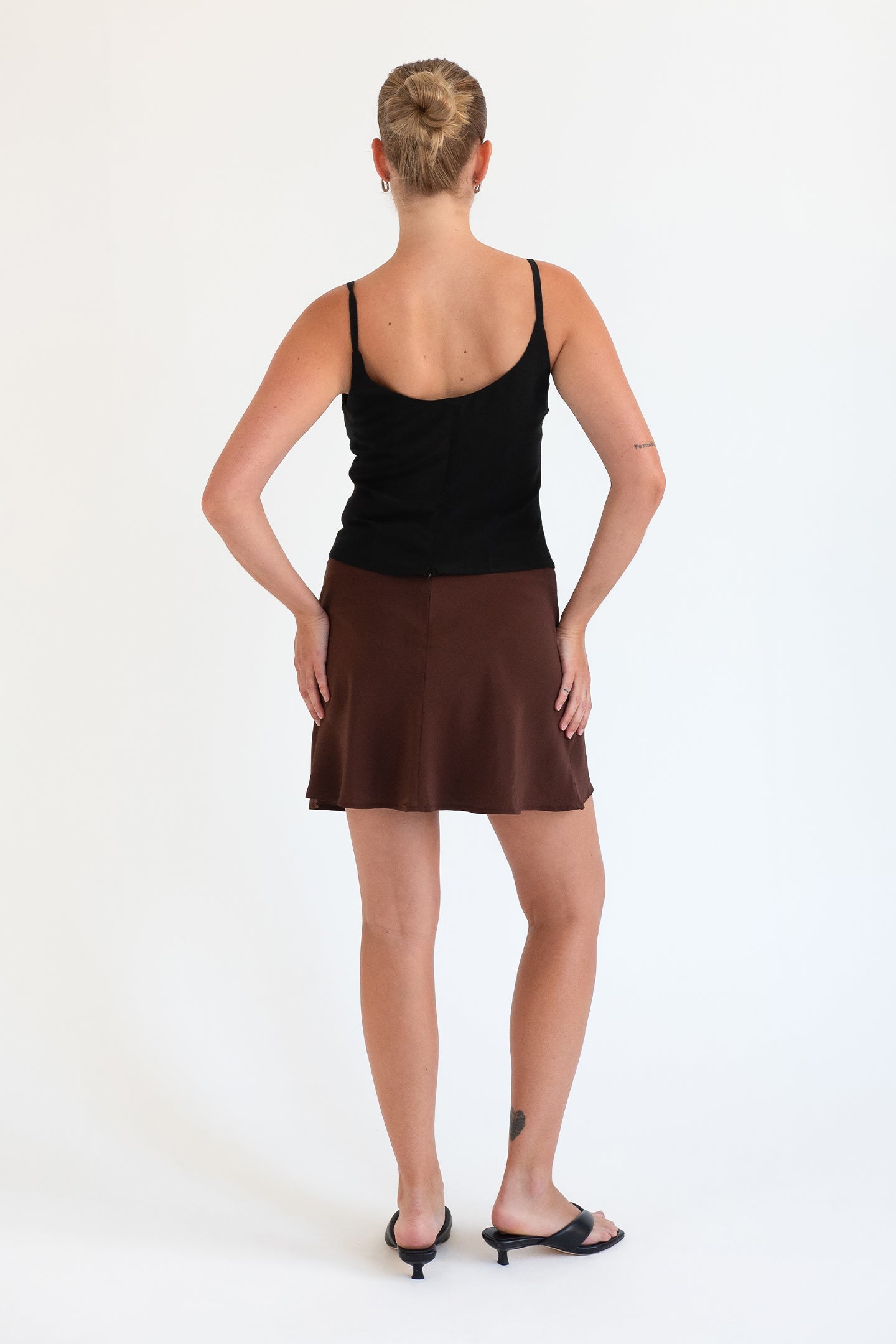 Bias Mini Skirt Ciocco