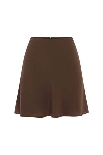 Bias Mini Skirt Ciocco