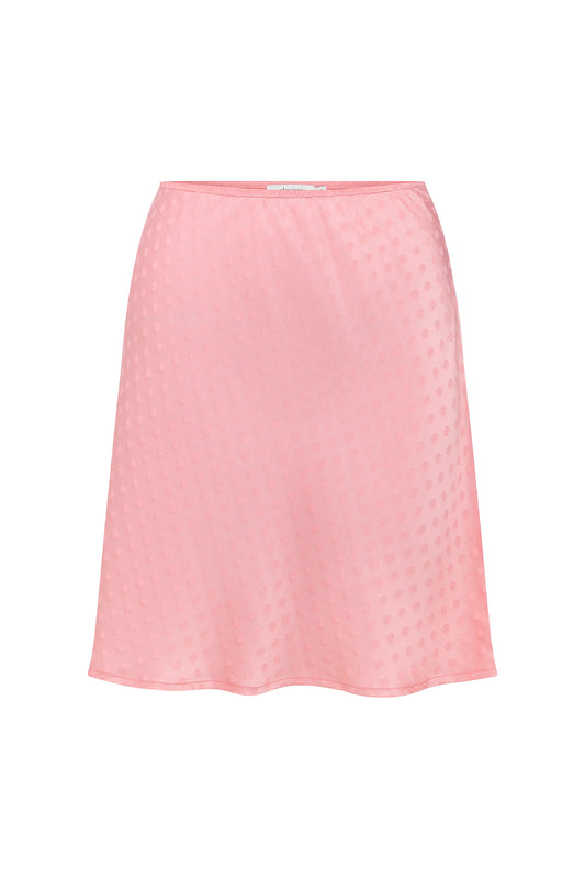 Bias Mini Skirt Jacquard Rosa