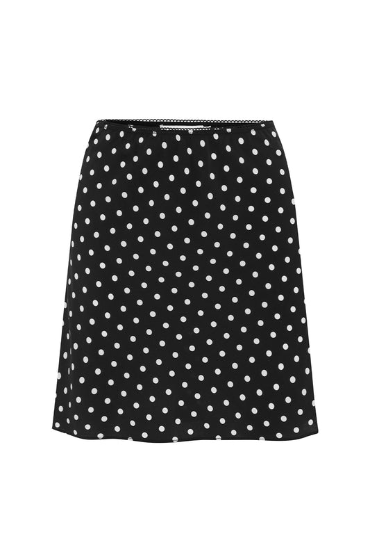 Bias Mini Skirt Pois Nera
