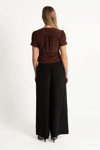 Button-Through Cap-Sleeve Top Ciocco