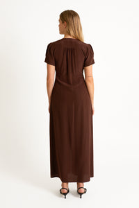 Button-Through Cap-Sleeve Dress Ciocco